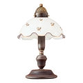 Kolarz 731.73.160 - Lámpara de sobremesa NONNA 1xE27/75W/230V, con motivos florales, acabado oro rosa