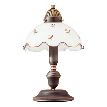 Kolarz 731.73.160 - Lámpara de sobremesa NONNA 1xE27/75W/230V, con motivos florales, acabado oro rosa