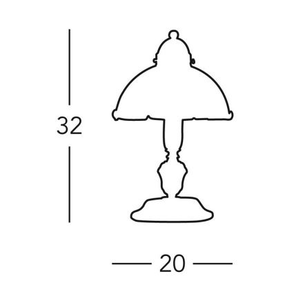 Kolarz 731.73.21 - Lámpara de mesa NONNA 1xE27/75W/230V verde