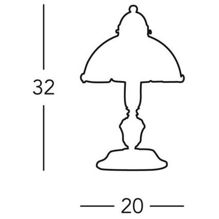 Kolarz 731.73.53 - Lámpara de sobremesa NONNA 1xE27/75W/230V