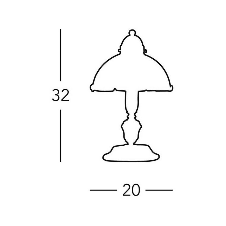 Kolarz 731.73.53 - Lámpara de sobremesa NONNA 1xE27/75W/230V