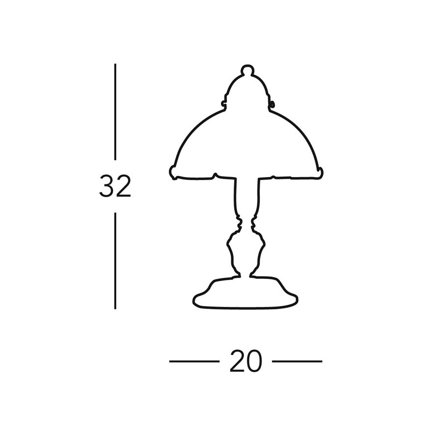 Kolarz 731.73.70 - Lámpara de sobremesa NONNA 1xE27/75W/230V