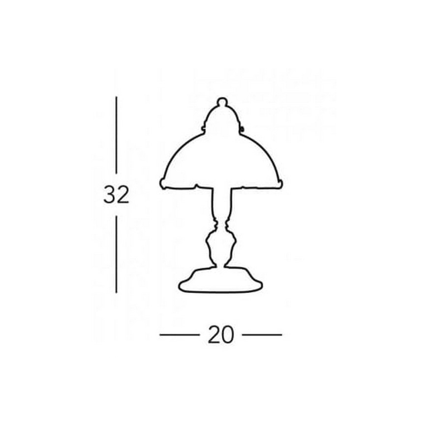 Kolarz 731.73.73 - Lámpara de mesa NONNA 1xE27/75W/230V