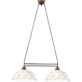Kolarz 731.82.161 - Lámpara colgante con cable NONNA 2xE27/75W/230V, motivos florales, acabado oro rosa