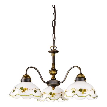 Kolarz 731.83.110 - Lámpara colgante con cadena NONNA 3xE27/75W/230V vino