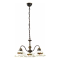 Kolarz 731.83.113 - Lámpara colgante con cadena NONNA 3xE27/75W/230V vino/fresa