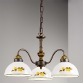 Kolarz 731.83.126 - Lámpara colgante con cadena NONNA 3xE27/75W/230V limones