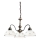 Kolarz 731.83.170 - Lámpara colgante con cadena NONNA 3xE27/75W/230V, motivo floral, acabado oro rosa
