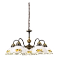 Kolarz 731.85.116 - Lámpara colgante con cadena NONNA 5xE27/75W/230V, color limón