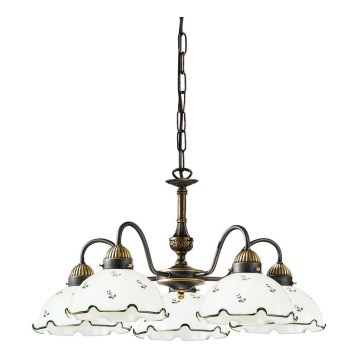 Kolarz 731.85.21 - Lámpara de araña de luces de cadena NONNA 5xE27/75W/230V verde