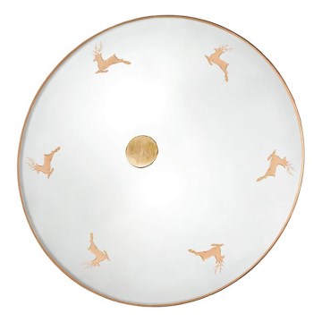 Kolarz 731.U12.4.150 - Aplique de pared NONNA 2xE14/60W/230V, diámetro 32 cm, acabado en cuerno de ciervo y oro rosa