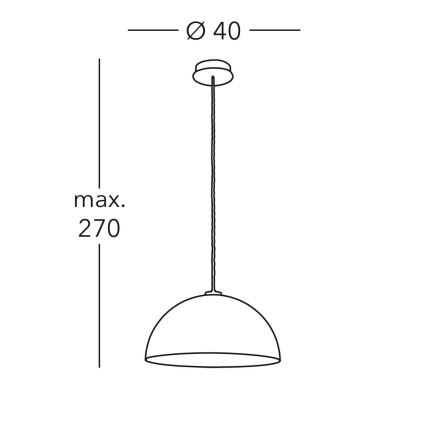 Kolarz A1339.31.Co.VinCu/40 - Lámpara de araña en cadena CULT 1xE27/100W/230V d. 40 cm cobre