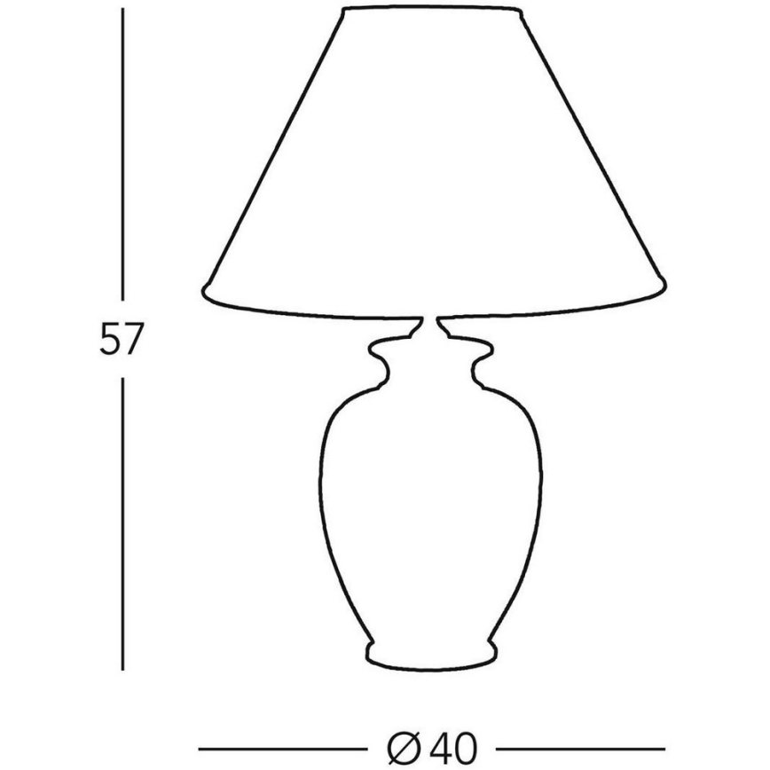 Kolarz A1354.71 - Lámpara de mesa GIARDINO 1xE27/100W/230V diá. 40 cm