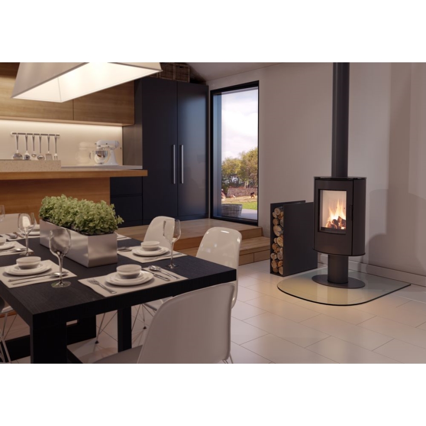 Kratki - Estufa de acero para chimenea 8kW 150mm