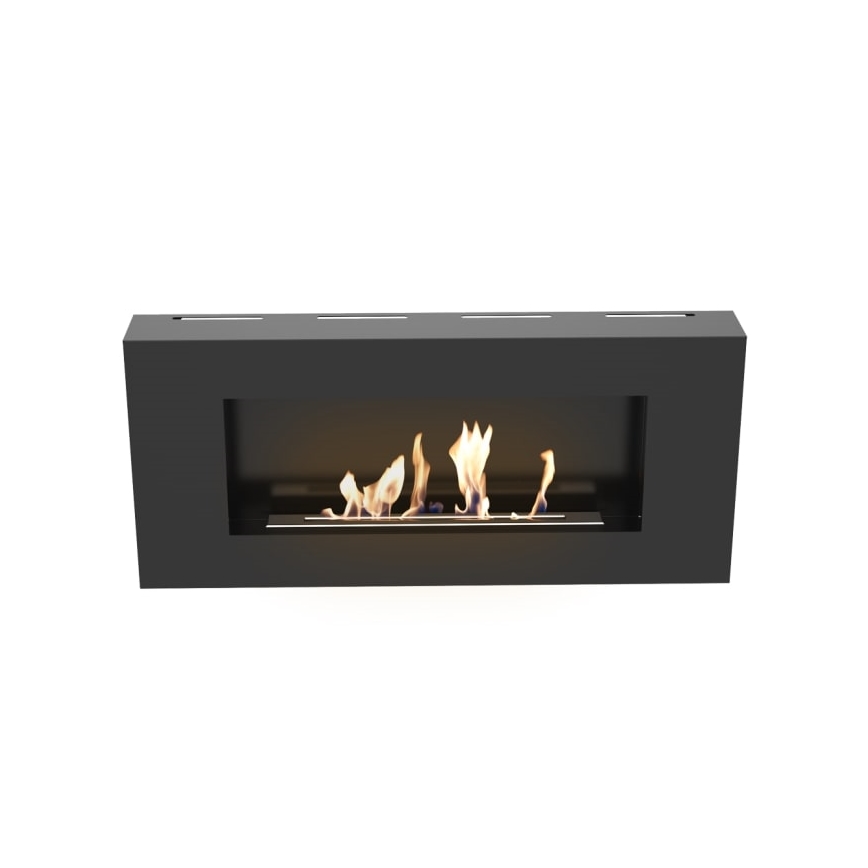 Kratki - Chimenea BIO de pared DELTA/FLAT 40x90 cm 1,5kW negro