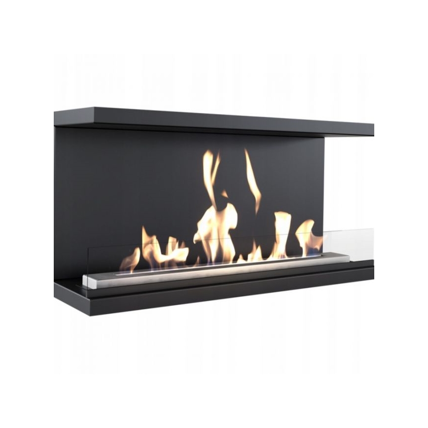 Kratki - Chimenea de bioetanol empotrada 50x100 cm 3,5kW negra