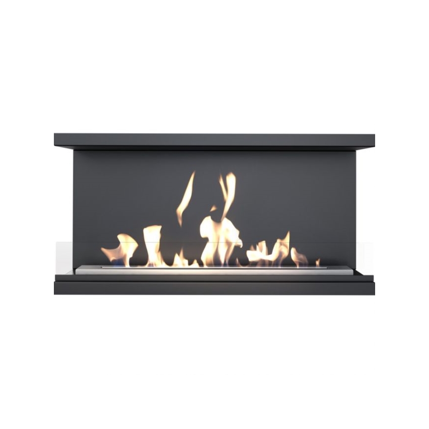 Kratki - Chimenea de bioetanol empotrada 50x100 cm 3,5kW negra