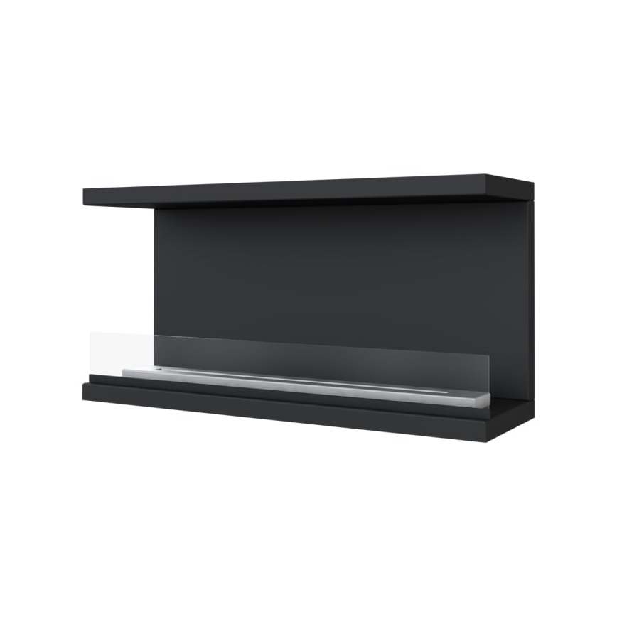 Kratki - Chimenea de bioetanol empotrada 50x100 cm 3,5kW negra