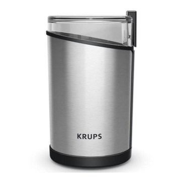 Krups - Molinillo eléctrico de café en grano 85g FAST-TOUCH 200W/230V cromo mate