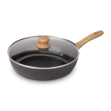 Lamart - Sartén con tapa 28 cm negra/marrón