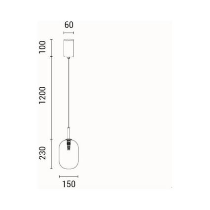 Lámpara colgante 1xE14/25W/230V marrón pr. 15 cm