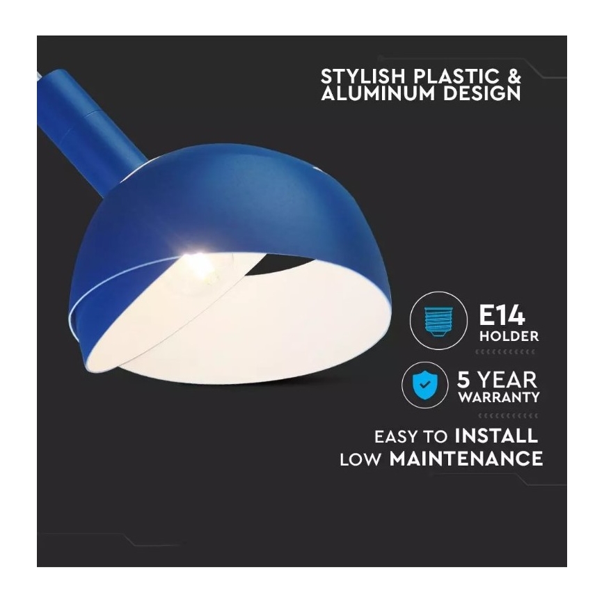Lámpara colgante 1xE14/60W/230V azul