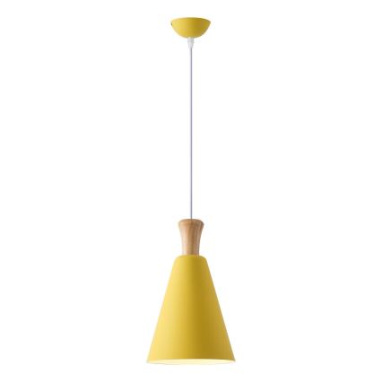 Lámpara colgante 1xE27/15W/230V amarillo diá. 20 cm