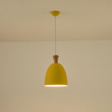 Lámpara colgante 1xE27/15W/230V amarillo diá. 23 cm