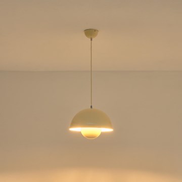 Lámpara colgante 1xE27/15W/230V color crema