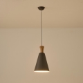 Lámpara colgante 1xE27/15W/230V gris diá. 20 cm
