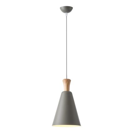 Lámpara colgante 1xE27/15W/230V gris diá. 20 cm