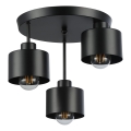 Lámpara colgante 3xE27/35W/230V diá. 30 cm negro