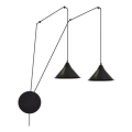 Lámpara colgante ABRAMO 2xE27/15W/230V negro