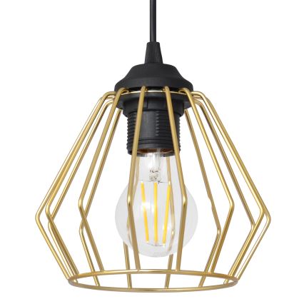 Lámpara colgante AGAT 2xE27/15W/230V dorado/negro