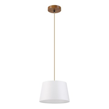 Lámpara colgante AIDA con cable, 1xE27/60W/230V, diámetro 25 cm, roble/marrón/blanco