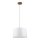 Lámpara colgante AIDA con cable 1xE27/60W/230V, diámetro 35 cm, acabado roble/marrón/blanco