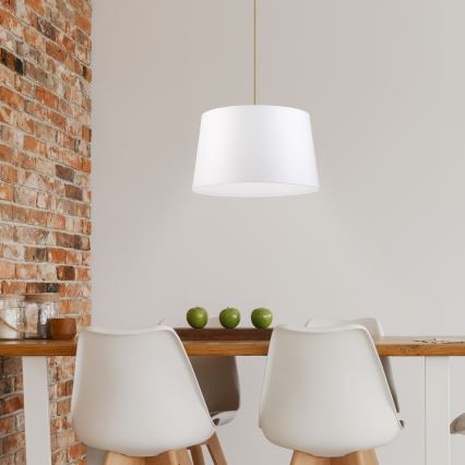 Lámpara colgante AIDA con cable 1xE27/60W/230V, diámetro 35 cm, acabado roble/marrón/blanco