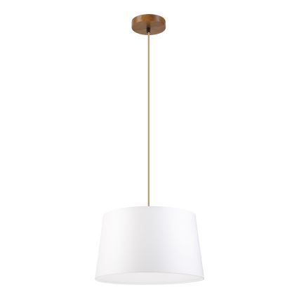 Lámpara colgante AIDA con cable 1xE27/60W/230V, diámetro 35 cm, acabado roble/marrón/blanco