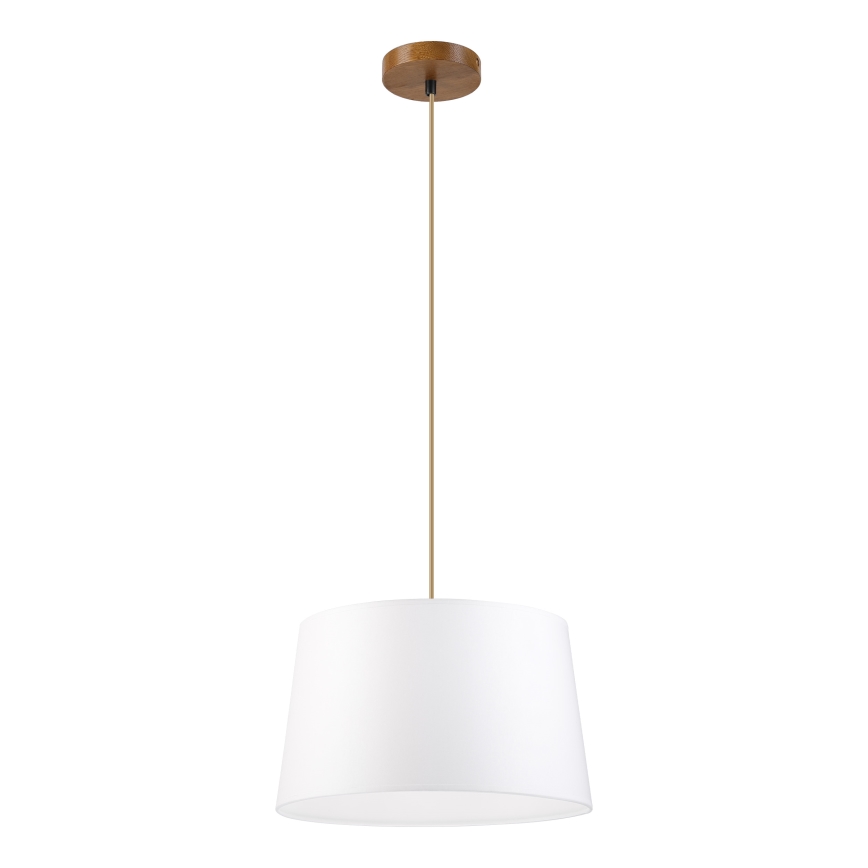 Lámpara colgante AIDA con cable 1xE27/60W/230V, diámetro 35 cm, acabado roble/marrón/blanco