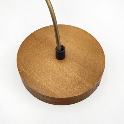 Lámpara colgante AIDA con cable 1xE27/60W/230V, diámetro 35 cm, acabado roble/marrón/blanco