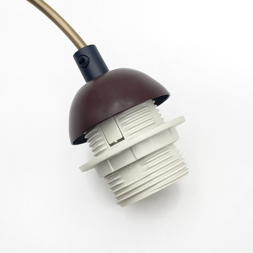 Lámpara colgante AIDA con cable 1xE27/60W/230V, diámetro 35 cm, acabado roble/marrón/blanco