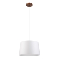 Lámpara colgante AIDA con cable 1xE27/60W/230V, Ø 35 cm, roble/nogal/blanco