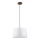 Lámpara colgante AIDA con cable 1xE27/60W/230V, Ø 35 cm, roble/nogal/blanco