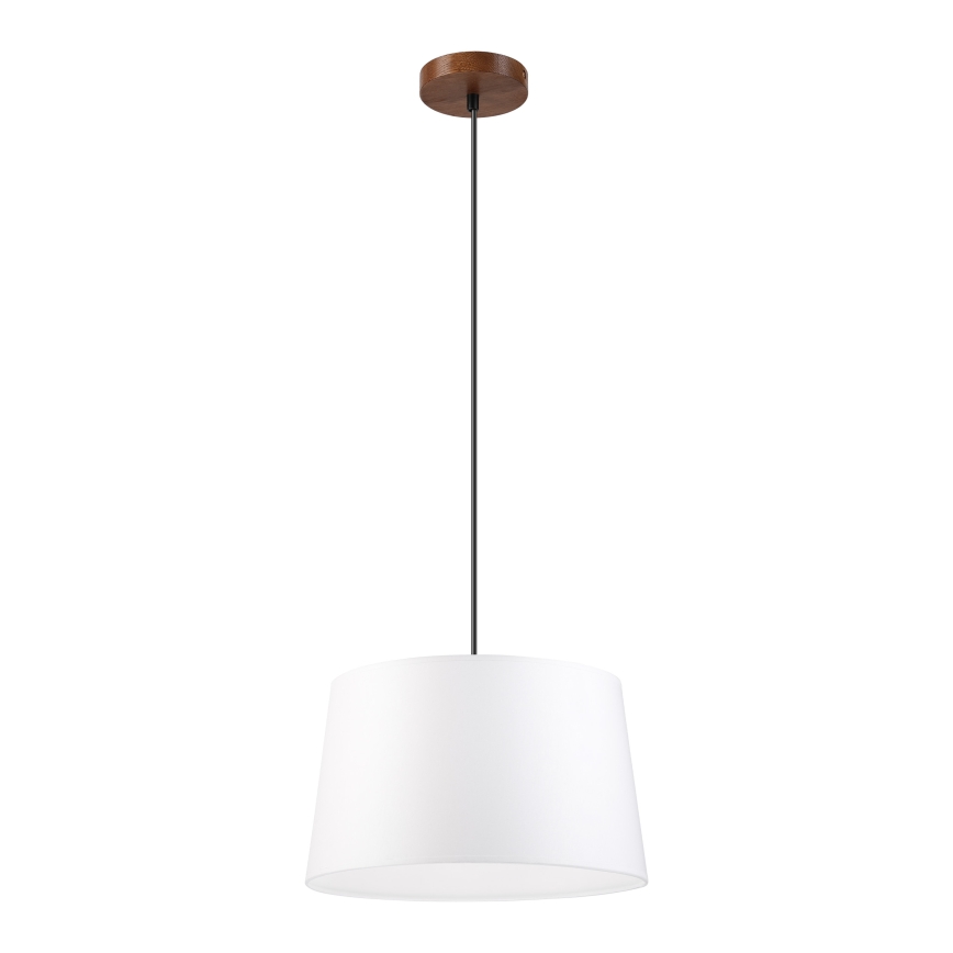 Lámpara colgante AIDA con cable 1xE27/60W/230V, Ø 35 cm, roble/nogal/blanco