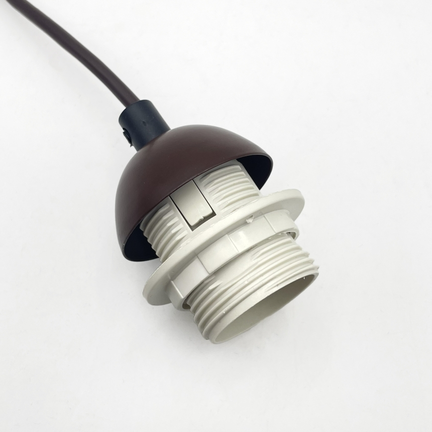 Lámpara colgante AIDA con cable 1xE27/60W/230V, Ø 35 cm, roble/nogal/blanco