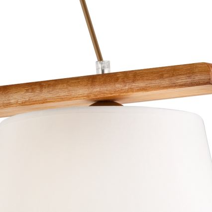 Lámpara colgante AIDA con cable 3xE27/60W/230V, Ø 25 cm, roble