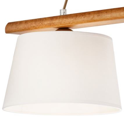Lámpara colgante AIDA con cable 3xE27/60W/230V, Ø 25 cm, roble