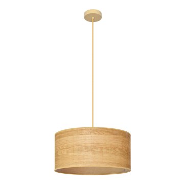 Lámpara colgante ALBA 1xE27/15W/230V diá. 40 cm marrón