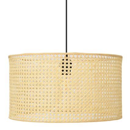 Lámpara colgante ALBA 1xE27/15W/230V diá. 45 cm ratán/negro