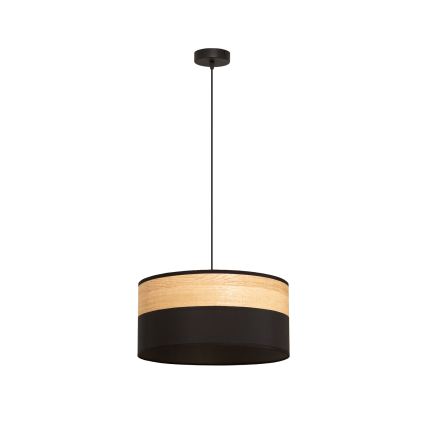 Lámpara colgante ALBA 1xE27/15W/230V Ø 40 cm negra/marrón